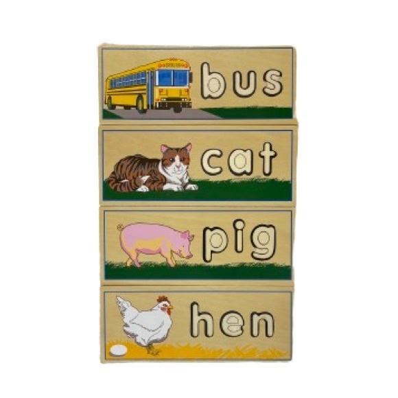 Melissa & Doug - See & Spell Wooden Puzzle Set - 3 & 4 Lettered Words - Picture 6 of 10